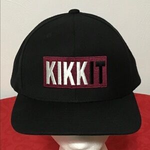 𝅺KIKKIT Snapback Trucker Black Hat Baseball Cap New